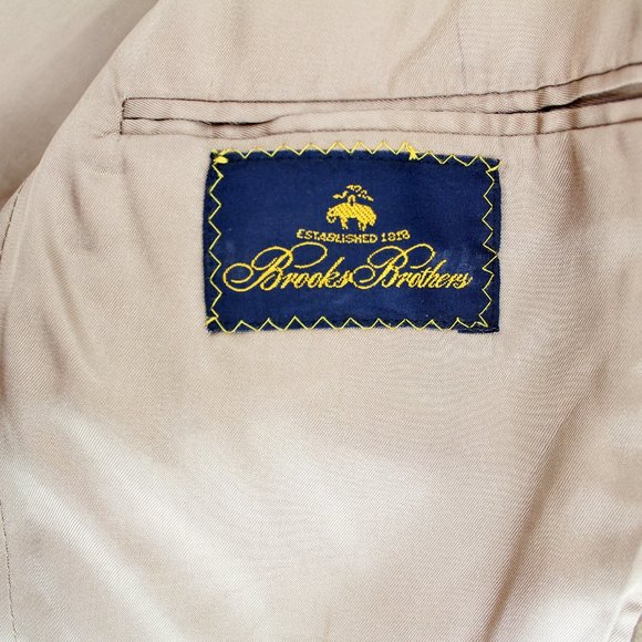 Brooks Brothers Tan Corduroy Blazer 48 Sport Coat Knot Buttons Notch Lapel Vtg - Picture 10 of 16